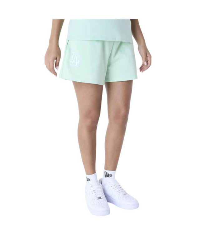 Pantaloneses Corto New Era LA Dodgers MLB League Essential Mujer Verde