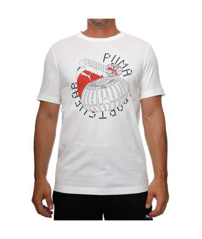 Camiseta Puma Grpahics Execution Hombre Blanco
