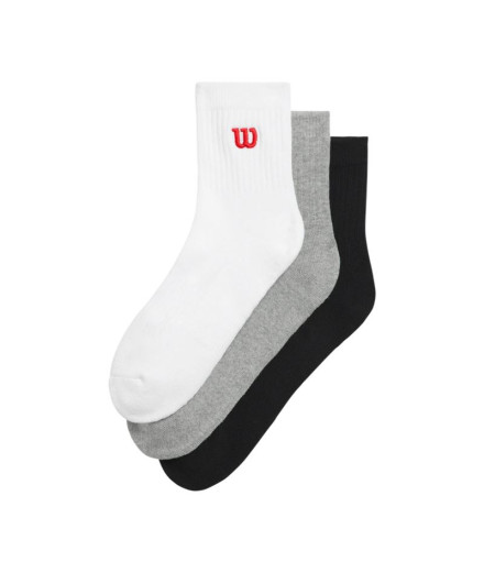 Chaussettes de Tennis Wilson Quarter Haut Sock Blanc...