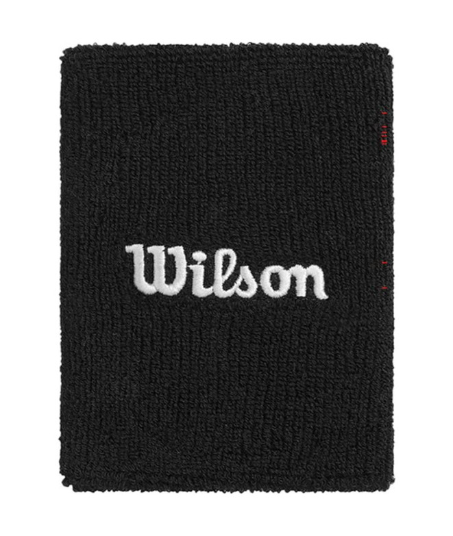 Muñequera de Tenis Wilson Wide Terry Wristbands Negro