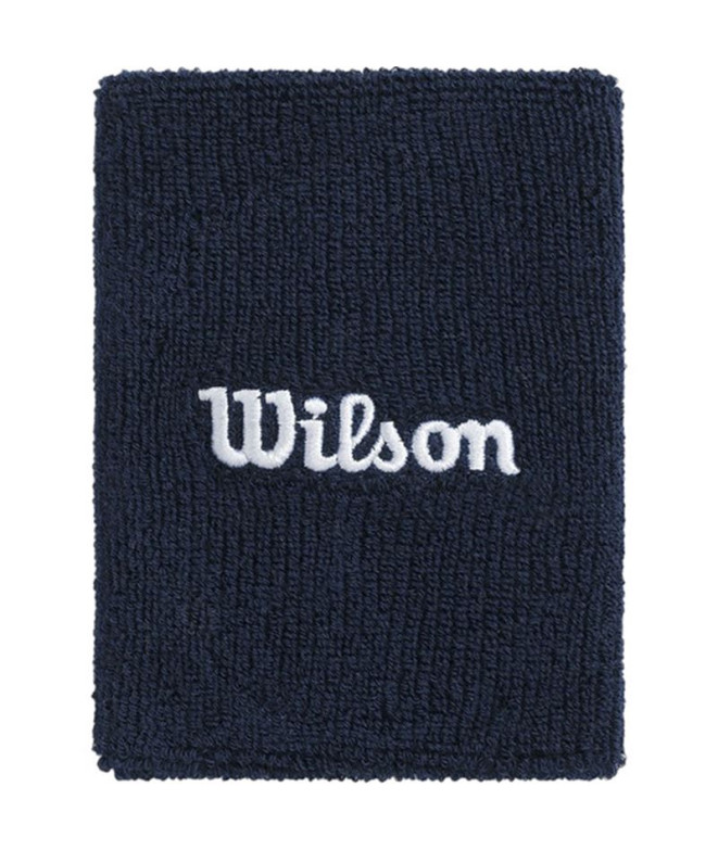 Pulseira de pulso de Tênis Wilson Wide Terry Wristbands Classic Azul Marino