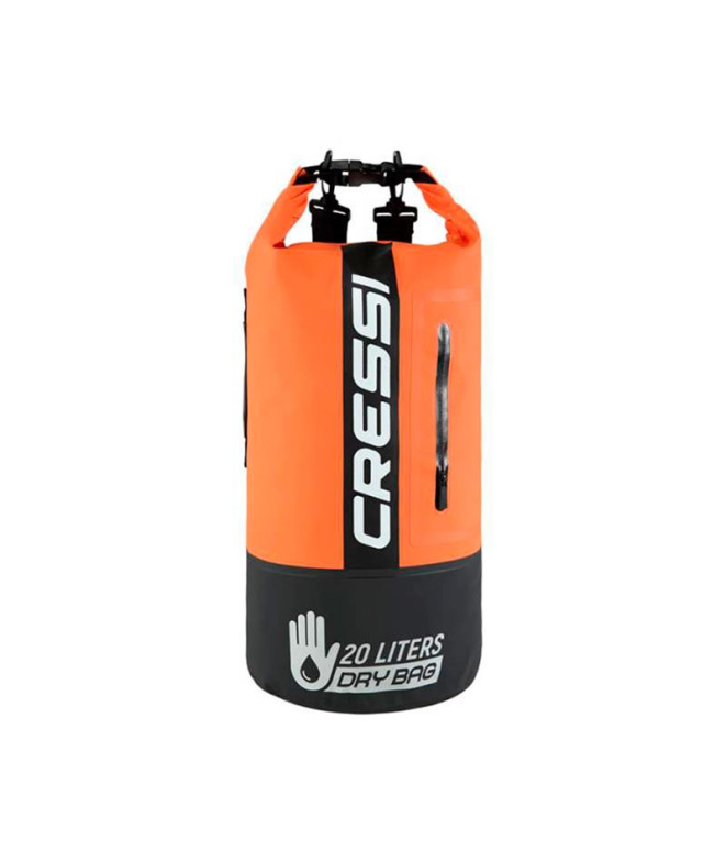 Bolsa Dry Pvc Premium 20Lts Negro-Naranja Cressi