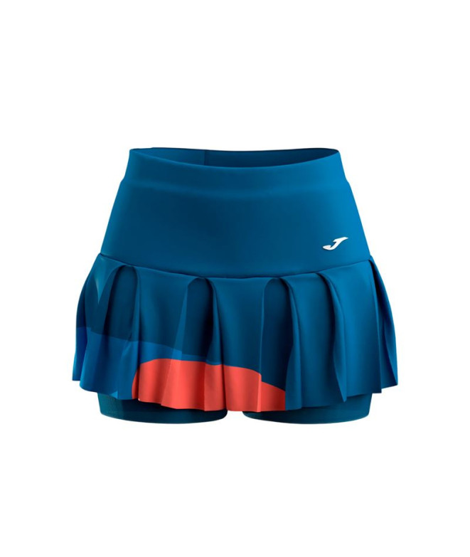 Saia de Tênis Joma Torneo Azul Coral Menina