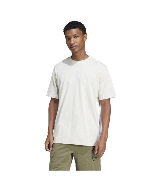 Camiseta adidas 3Bandas Sj Hombre Azul/Blanco