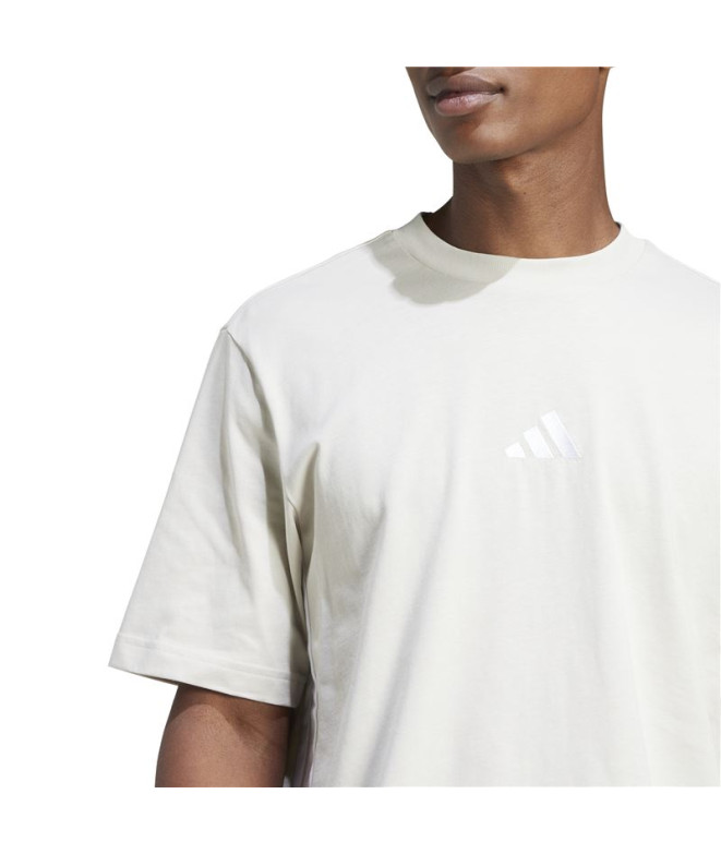 Camiseta adidas 3Bandas Sj Hombre Azul/Blanco