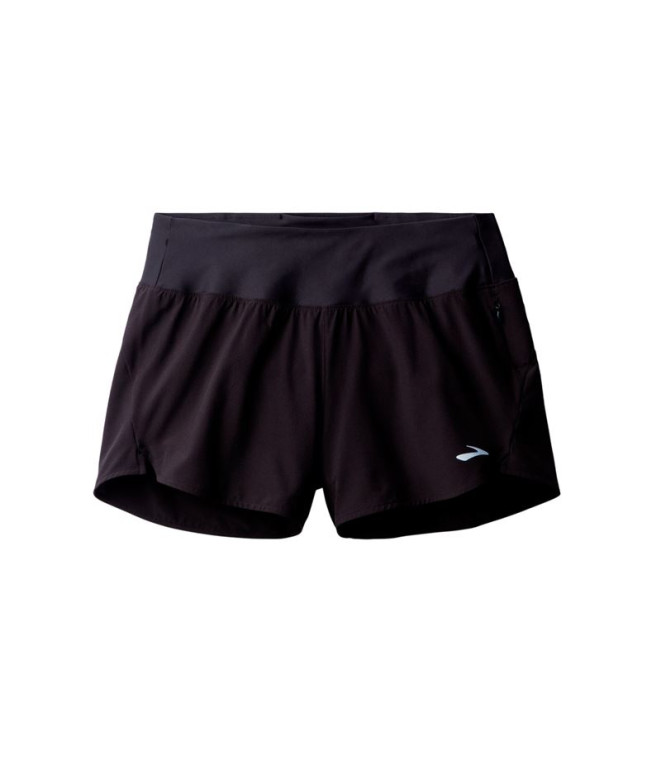 Calça de Running Brooks Chaser 3" 20 Mulher Preto