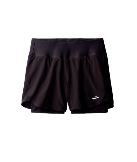 Pantalones de Running Brooks Chaser 5" 2-In-1 20 Mujer Negro