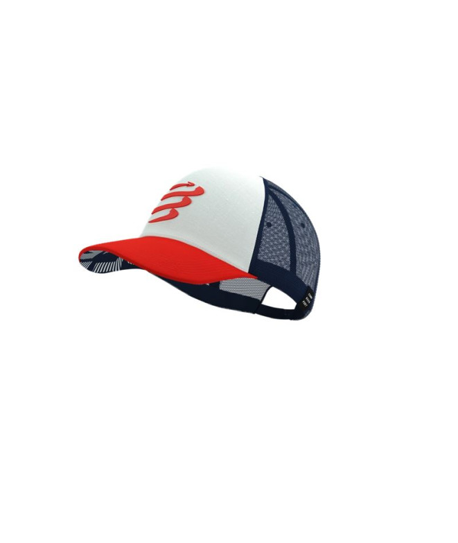 Gorra de Running Compressport Trucker Rojo