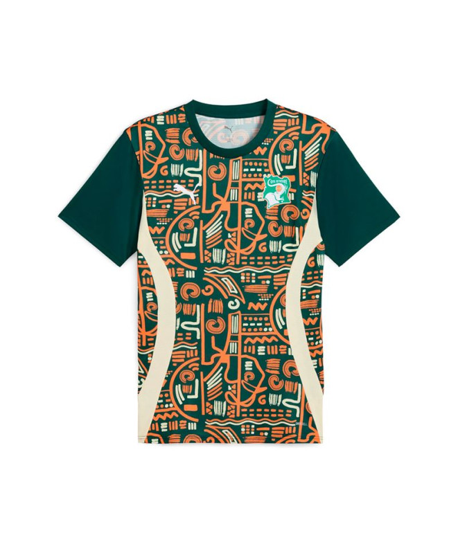 Camiseta Puma Marfil Prematch Ss Hombre Verde