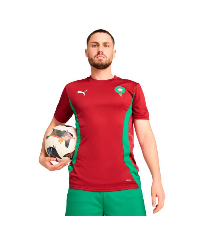 Camiseta Puma Marrocos Prematch Ss Homem Vermelho