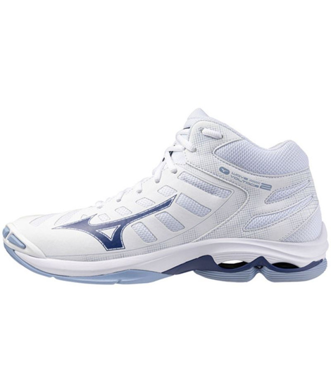 Zapatillas de Voleibol Mizuno Wave Voltage 2 Mid Blanco
