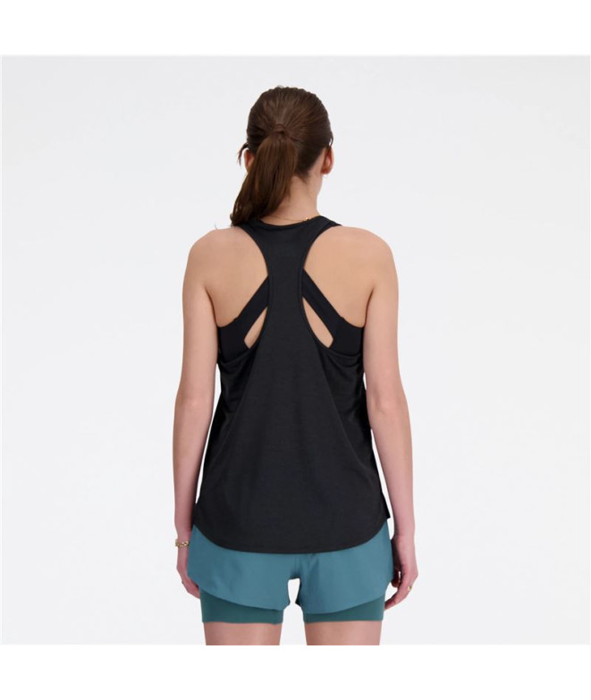 Camiseta New Balance Athletics Tank Mulher Preto