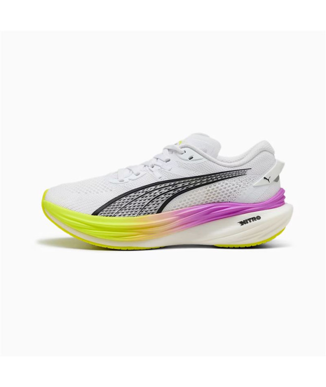 Sapatilhas de Running Puma Deviate Nitro 3 Mulher Branco/Rosa