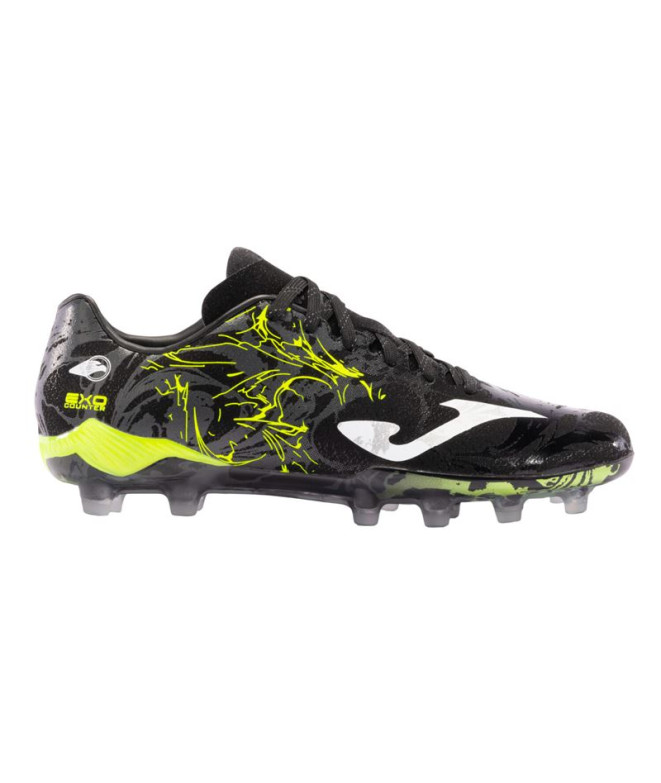 Botas de fútbol Joma Supercopa 2401 Negro Amarillo Flúor Firm Ground