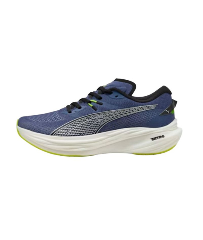 Chaussures de Running Puma Deviate Nitro 3 Homme Bleu Crystal/Blanc