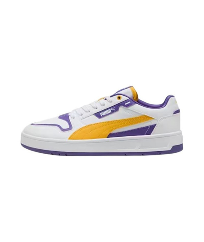 Chaussures Puma Court Classic Street Homme Blanc/Jaune/Violet