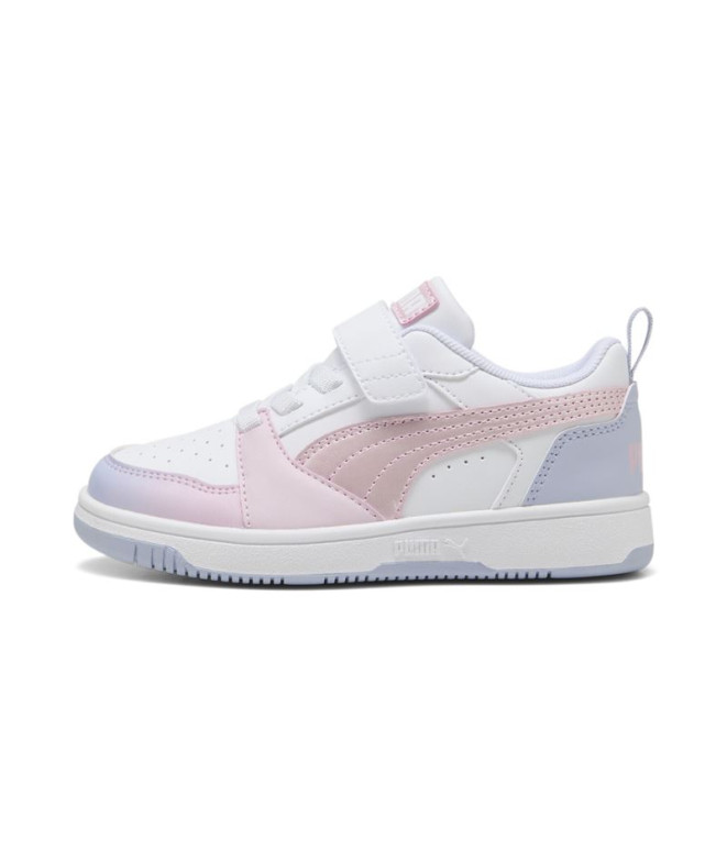 Zapatillas Puma Rebound V6 Lo B Niña Blanco//rosa mauve/clima fresco
