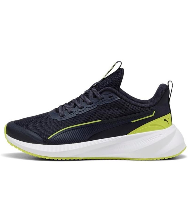 Zapatillas Puma Flyer Lite 3 Infantil Marino/Lemon Sherb/Blanco