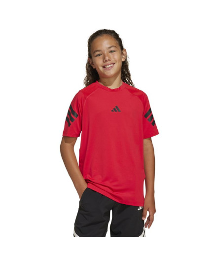 T-shirt de Fitnes adidas All Sports Enfant Rouge/Noir 2