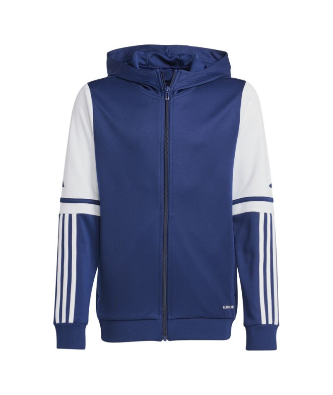 Veste de Football adidas Squadra25 Hood Enfant Bleu/Blanc