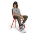 Camiseta adidas 3 Bandas Infantil Cinza/Preto