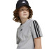 Camiseta adidas 3 Bandas Infantil Cinza/Preto