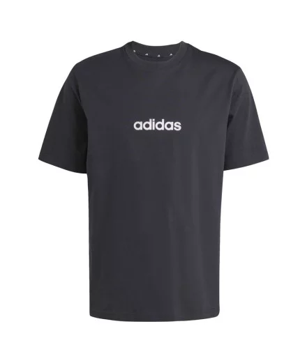 Camiseta adidas Linear Sj Hombre Negro/Blanco