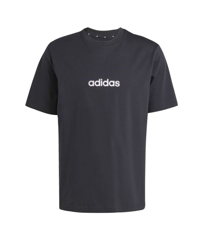 Camiseta adidas Linear Sj Homem Preto/Branco