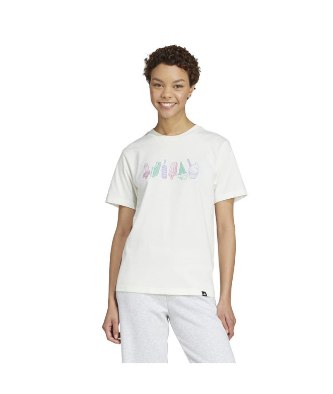 T-shirt adidas Food Femme Blanc