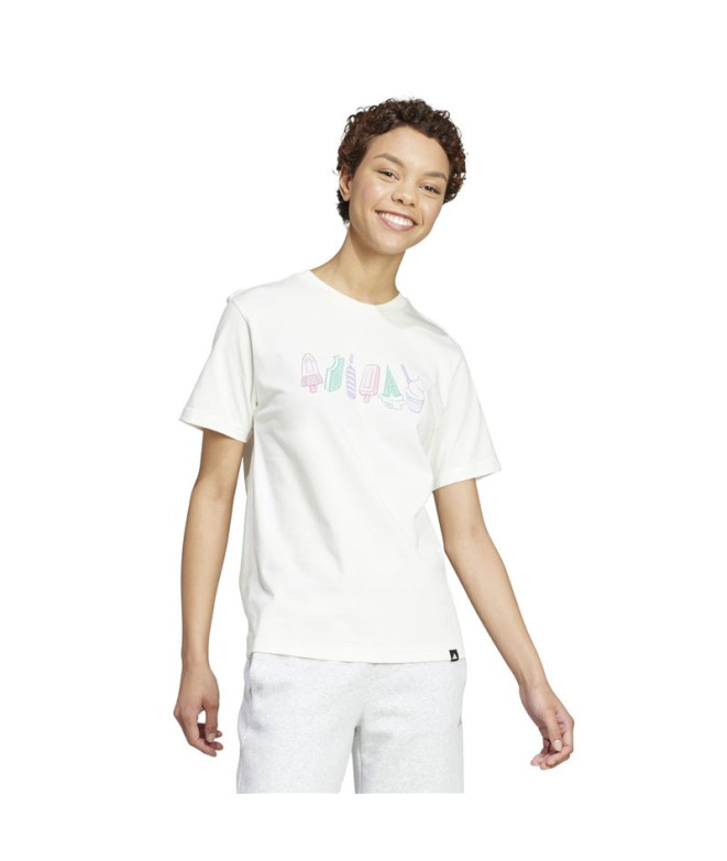 T-shirt adidas Food Femme Blanc