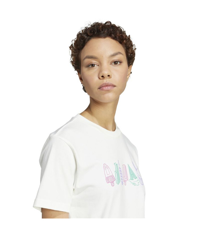 T-shirt adidas Food Femme Blanc