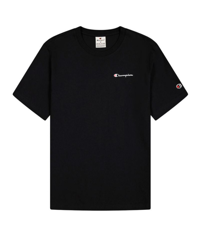 Camiseta Champion T-Shirt de Gola Redonda Homem Preto