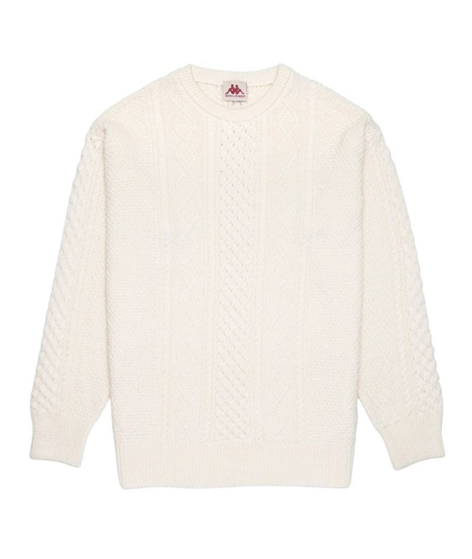 Moletom Kappa Acrab Knitwear Rdk Homem Branco Mastice