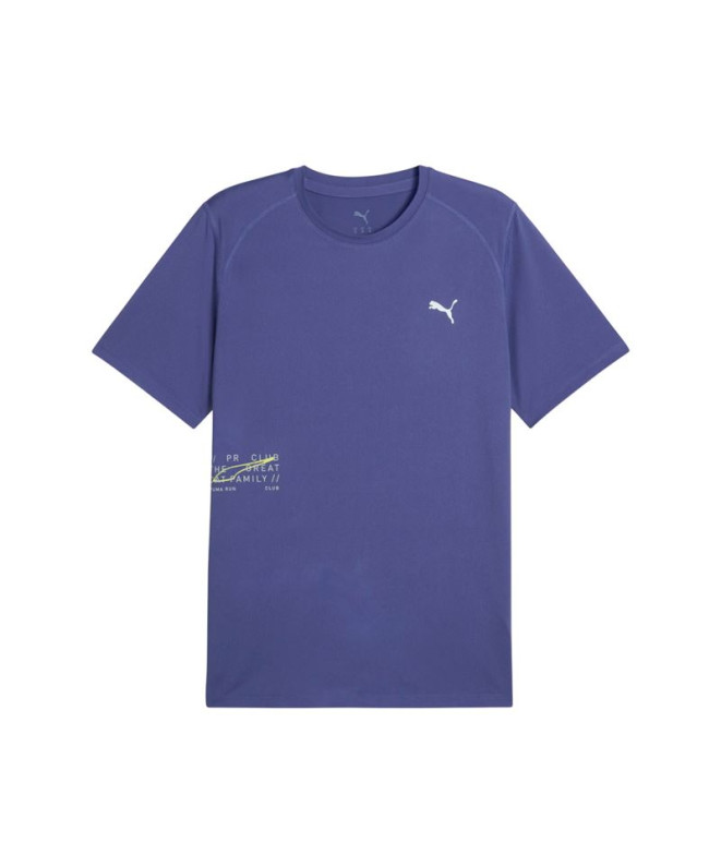 Camiseta de Running Puma Run Graphic Homem Azul