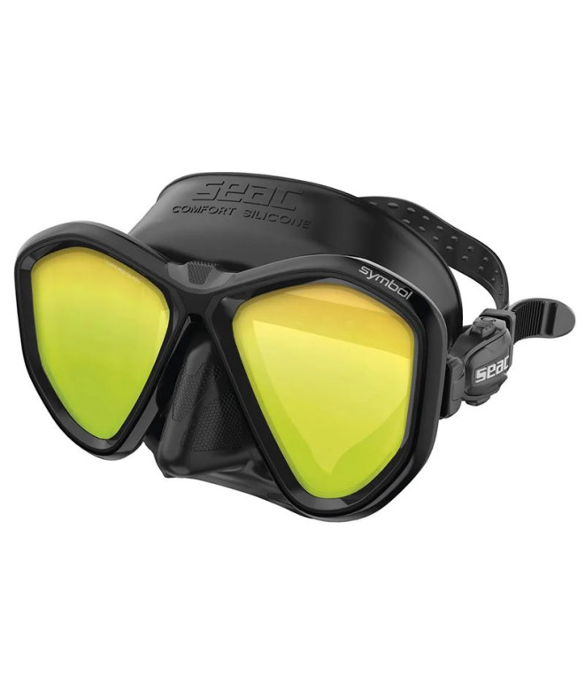 Masque Seac Symbol Asian Fit L. Miroir S/Bl Noir