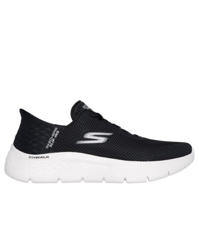 Sapatilhas Skechers Slip-Ins Go Walk Flex - Grand Mulher Preto/Branco