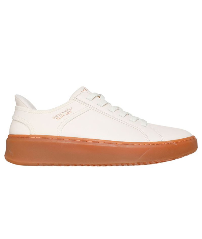 Sapatilhas Skechers Slip-Ins Court Break - Double Homem Tofu Branco