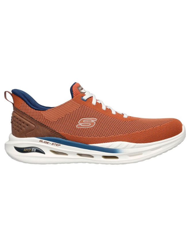 Chaussures Skechers Arch Fit Orvan - Kin Homme Rust Knit