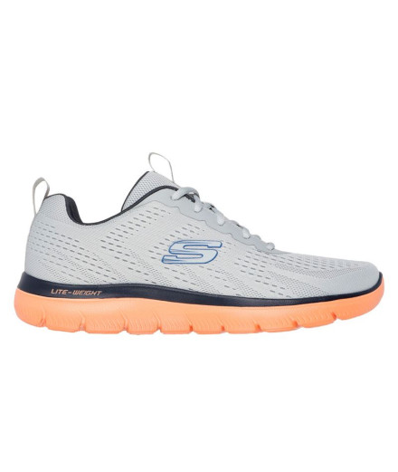 Zapatillas Skechers Summits - Torre Hombre Gris/Naranja