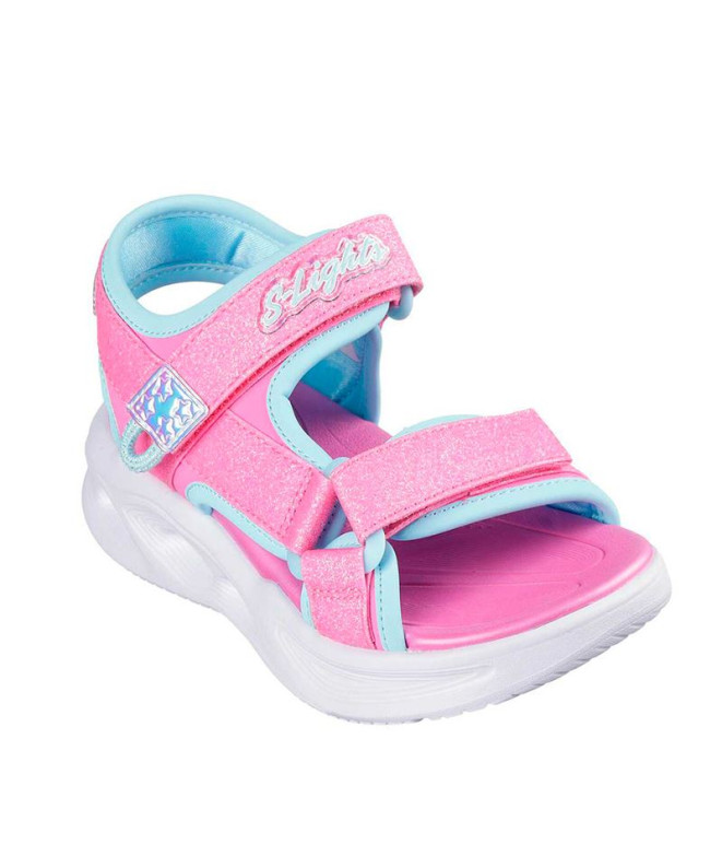 Sandales Skechers Sola Glow Sandal Fille Rose/Bleu