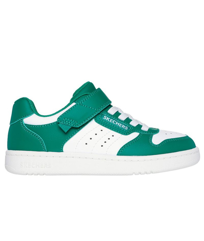 Chaussures Skechers Quick Street Enfant Vert/Blanc