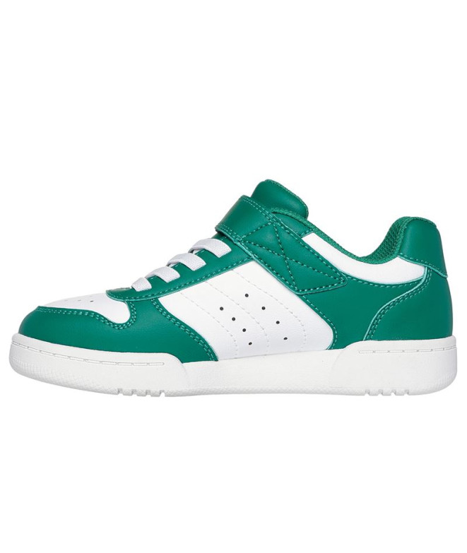 Chaussures Skechers Quick Street Enfant Vert/Blanc