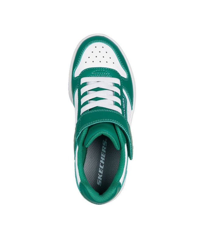 Chaussures Skechers Quick Street Enfant Vert/Blanc