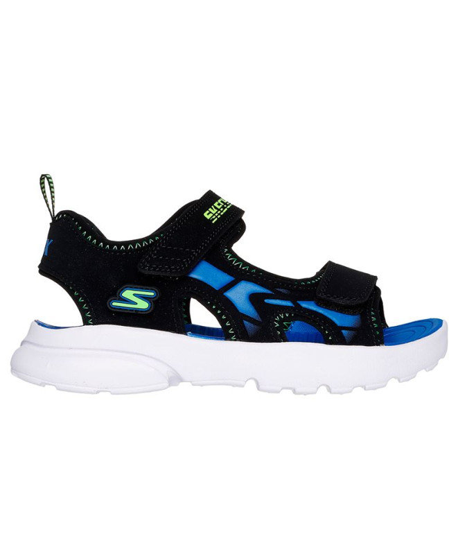 Sandalias Skechers Razor Splash - Aqua Niño Negro/Azul