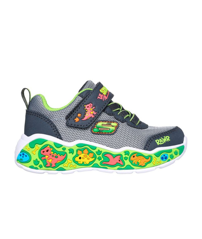 Zapatillas Skechers Play Scene Niño Gris/Lima