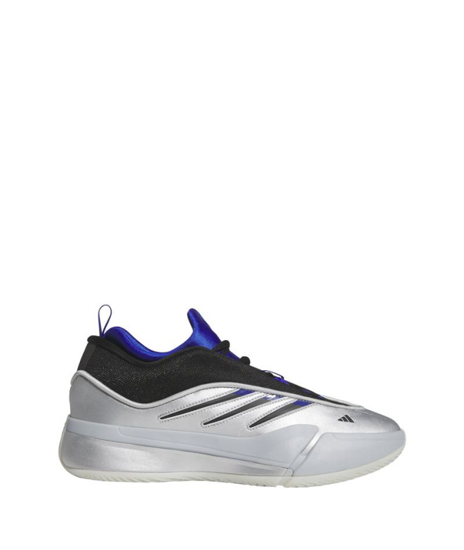 Chaussures de Basket-ball adidas Dame 9 Argent métallisé / Noir noyau / Bleu brillant