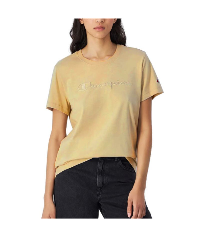 T-shirt Champion T-shirt col rond Femme Beige