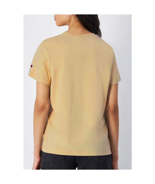 T-shirt Champion T-shirt col rond Femme Beige