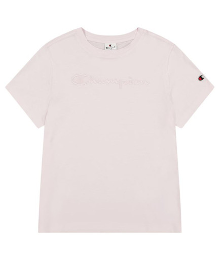 Camiseta Champion T-Shirt de Gola Redonda Mulher Rosa