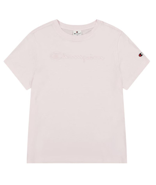 Camiseta Champion T-Shirt de Gola Redonda Mulher Rosa